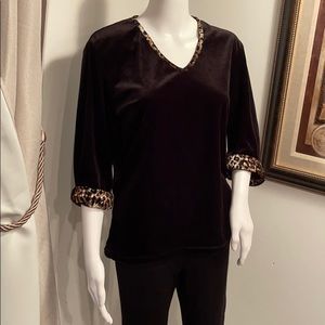 RENDEZ VOUS VELVET TOP LEAPOID TRIM SIZE XL